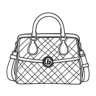 Stilig Gucci Handväska Målarbild | Gucci målarbild
