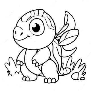 Turtwig färgläggningssida | Turtwig målarbild