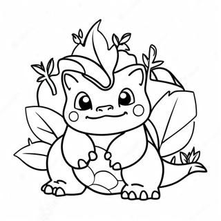 Ivysaur färgläggningssida | Ivysaur målarbild