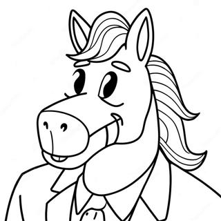 Bojack Horseman färgläggningssida | Bojack Horseman målarbild