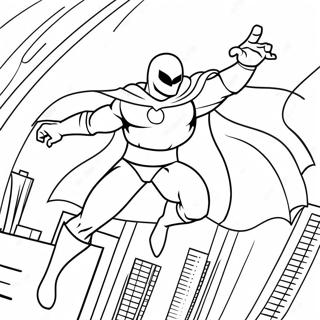 Moon Knight i aktion färgläggningssida | Månmästare målarbild