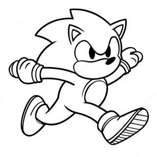 Sonic igelkott springer snabbt färgläggningssida | Lego Sonic målarbild