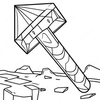 Diamant Minecraft hacka färgläggningssida | Minecraft Hacka målarbild