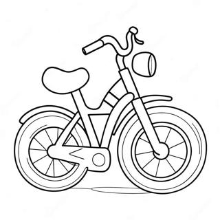Söt tecknad cykel målarbild | Cykel målarbild