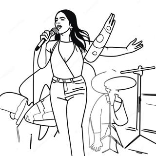 Dua Lipa Uppträder på Scen Målarbild | Dua Lipa målarbild