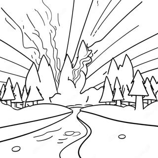 Vibrerande Norrsken Målarbild | Norrsken målarbild