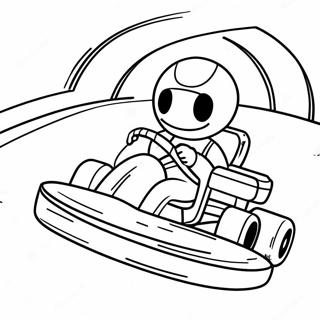 Go Kart Racing på en Bana Målarbild | Go Kart målarbild
