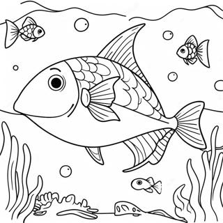 Färgglad svärdfisk under vattnet målarbild | Svärdfisk målarbild