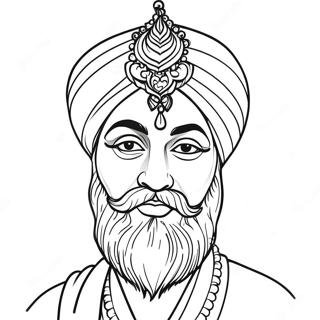 Sikh färgläggningssida | Sikh målarbild