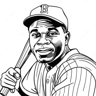 Jackie Robinson färgläggningssida | Jackie Robinson målarbild