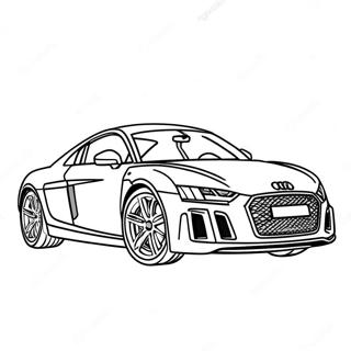 Audi Sportbil Färgläggningssida | Audi målarbild