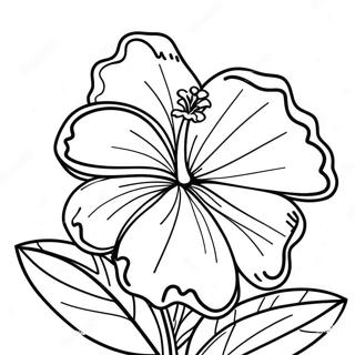 Livlig tropisk hibiskus målarbild | Tropiska blommor målarbild