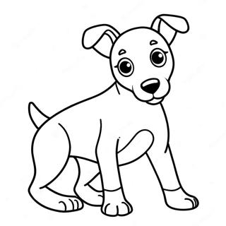 Lekfull Dobermannvalp målarbild | Dobermann målarbild