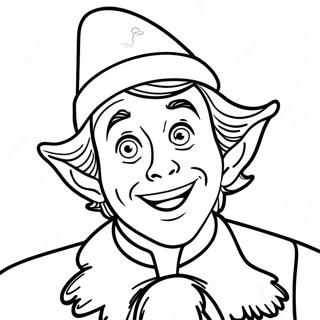Glädjefylld Buddy the Elf målarbok | Buddy Elf målarbild