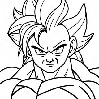 Super Saiyan 4 Transformation Målarbok | Super Saiyan 4 målarbild