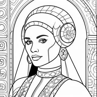 Padme Amidala Målarbok | Padmé målarbild