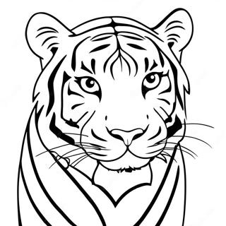 Vit Tiger Målarbok | Vit Tiger målarbild