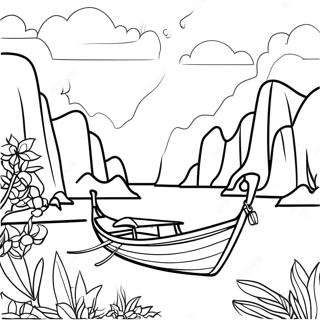 Thailand Landskap Målarbok | Thailand målarbild