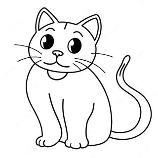 Lekfull siamesisk katt färgläggningssida | Siamesisk Katt målarbild