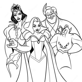 Disney-skurkar färgläggningssida | Disney Skurkar målarbild