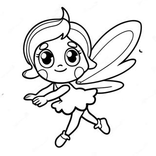 Älvan Tink Flyger i Himlen Målarbok | Tink målarbild