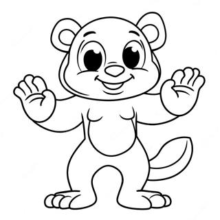 Maskot färgläggningssida | Maskot målarbild