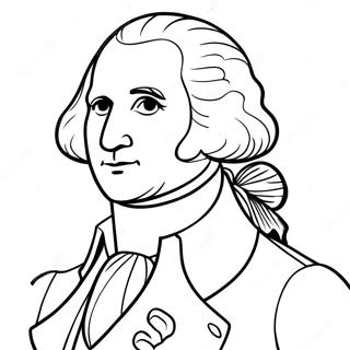 George Washington historisk figur färgläggningssida | George Washington Ark målarbild