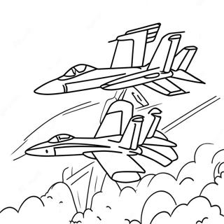 Blue Angels färgläggningssida | Blå änglar målarbild