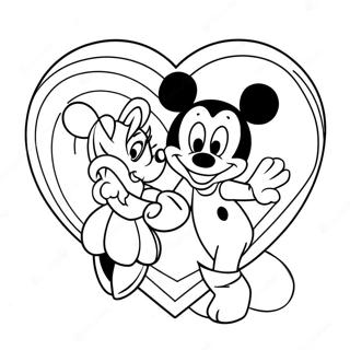 Disney Valentiner färgläggningssida | Disney Valentiner målarbild