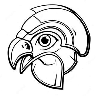 Iowa Hawkeye-logotyp färgläggningssida | Iowa Hawkeye målarbild