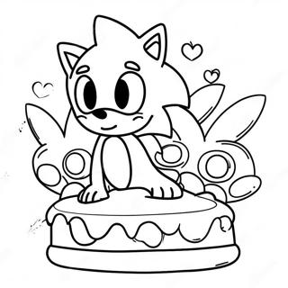 Grattis på födelsedagen Sonic Målarbilder