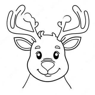 Rudolph med lysande röd näsa färgläggningssida | Rudolf och Clarice målarbild