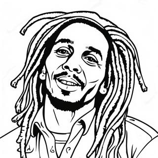 Bob Marley färgläggningssida | Bob Marley målarbild