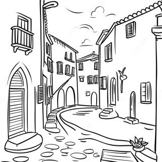 Italien färgläggningssida | Italien målarbild