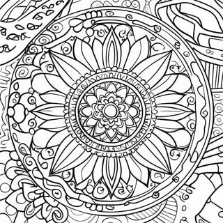 Ångestlindrande Mandala Målarbok | Ångest målarbild