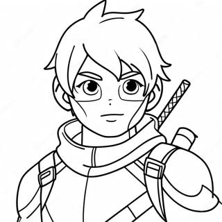 Äventyrlig Kille Anime Hjälte Målarbild | Cool Boy Anime målarbild