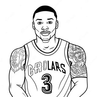 Damian Lillard Målarbild | Damian Lillard målarbild