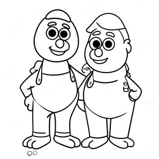 Burt och Ernie Målarbild | Burt och Ernie målarbild
