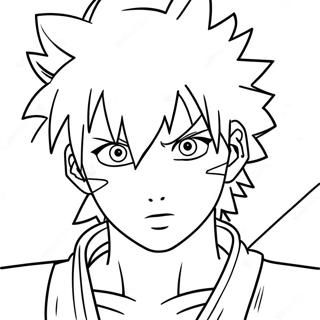 Sasuke Uchiha i Aktion Målarbild | Sasuke Naruto målarbild