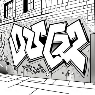 Urban Graffiti Målarbok | Ghetto målarbild