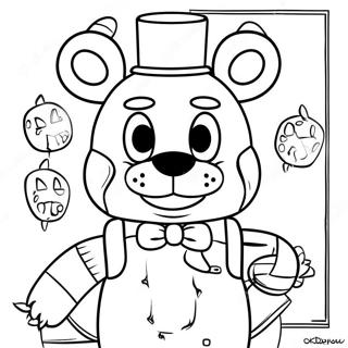 FNAF docka färgläggningssida | FNAF Docka målarbild