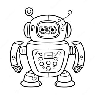 Rolig kodningsrobot färgläggningssida | Kodning målarbild