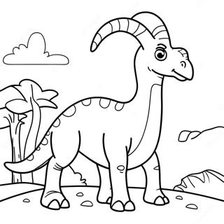 Parasaurolophus Målarbild | Parasaurolophus målarbild