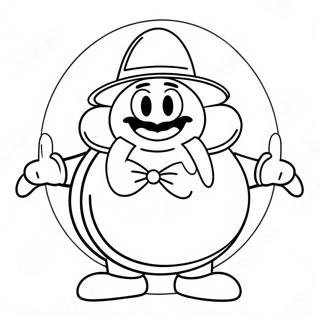 Rolig Eggman med ett Stort Leende Målarbild | Äggman målarbild