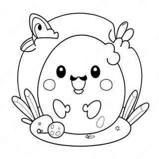 Påsk Squishmallow för färgläggning | Påsk Squishmallow målarbild