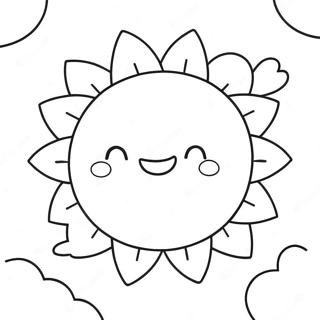 Glädjefull Solsken Målarbild | Enkel Positiv målarbild