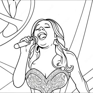 Mariah Carey Sjunger på Scen Målarbild | Mariah Carey målarbild
