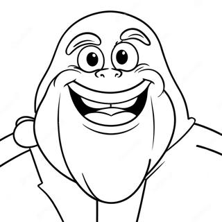 Grimace Karaktär Färgläggningssida | Grimas målarbild