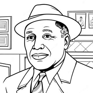 Garrett Morgan Uppfinnare Färgläggningssida | Garrett Morgan målarbild