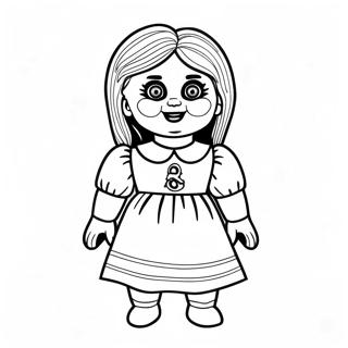Annabelle Skrämmande Docka Målarbild | Annabelle målarbild